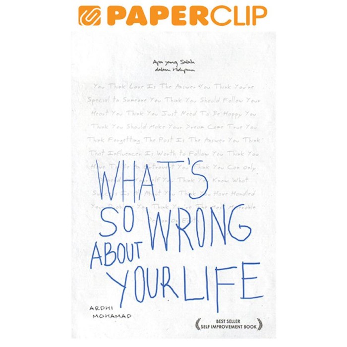 FLASH SALE WHATS SO WRONG ABOUT YOUR LIFE TERMURAH