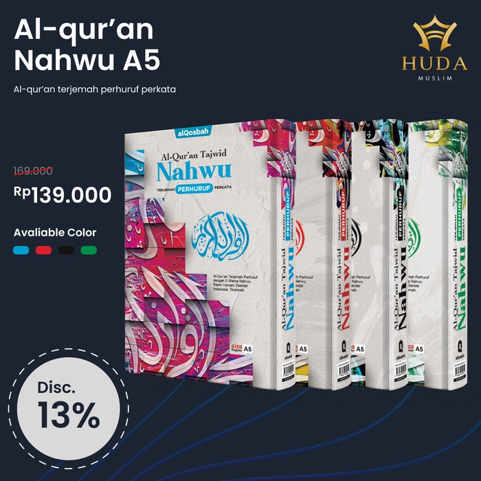 Bestseller Al-Quran Al-Qosbah Tajwid Nahwu Terjemah Perhuruf Perkata Hard Cover