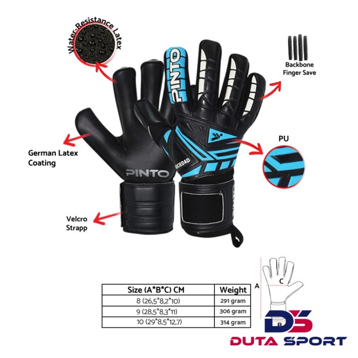 Sarung Tangan Kiper Glove Tulang Sociedad PINTO Original