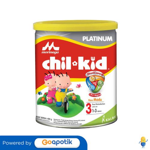 

Morinaga Chil Kid Platinum 3 Susu Rasa Madu 400 Gram Kaleng