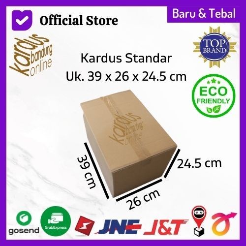 

Bestseller Paket Kardus Box Kotak Dus Polos Uk. 39X26X24.5 Tebal 3 Mm Isi 5 Dus