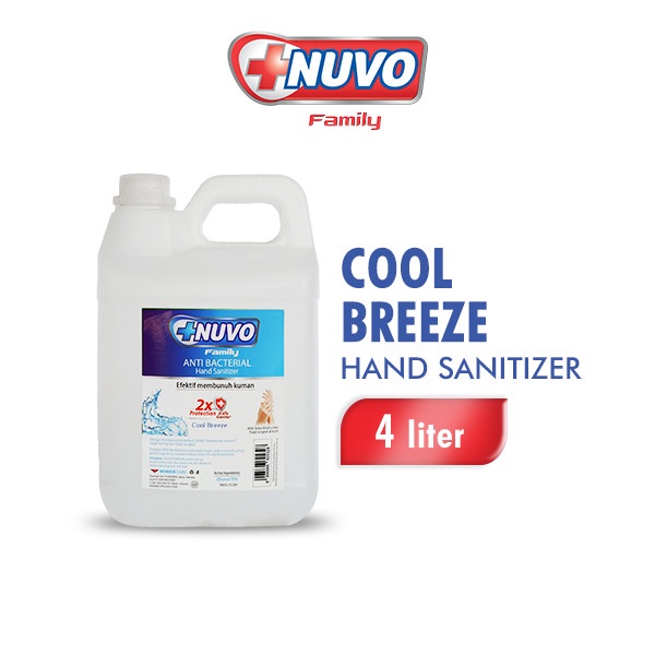 Terlaris Nuvo Hand Sanitizer Cool Breeze Jerigen 4 Liter