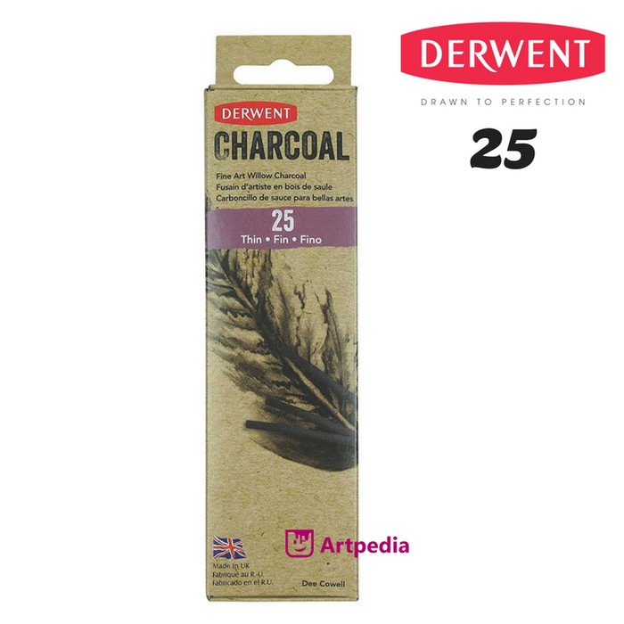 

Terlaris Derwent Willow Charcoal Thin (25) / Charcoal Pencil - Pensil Derwent