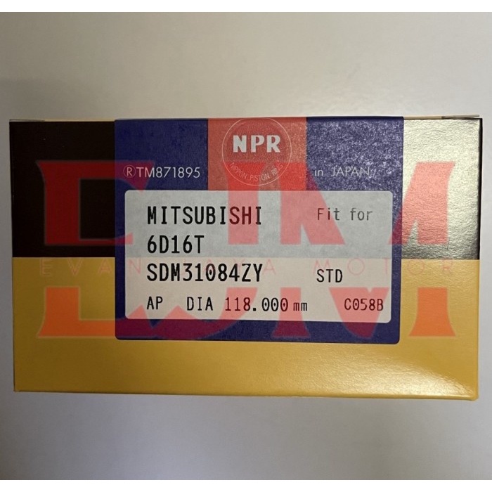 RING PISTON NPR MITSUBISHI 6D16T