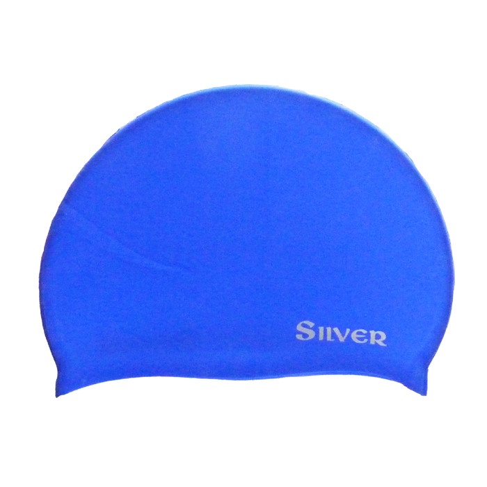 Terlaris Topi Renang Dewasa Silver Silicone Swim Cap 17005.1088