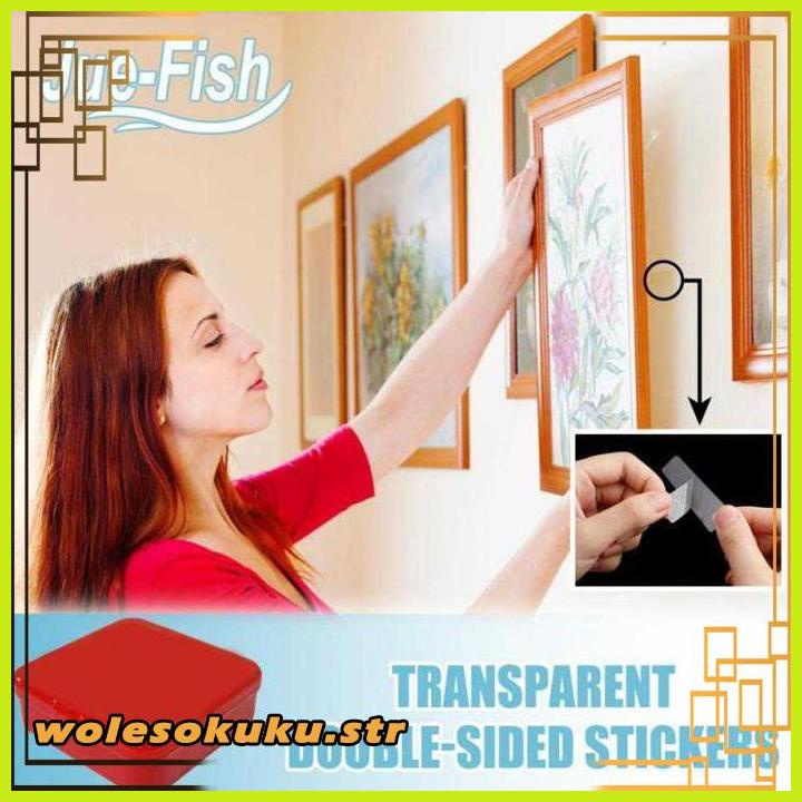

Wsk- Jue-Fish Double Tape Washi Adhesive Selotip Perekat Tahan Air 60 PCS - JF60