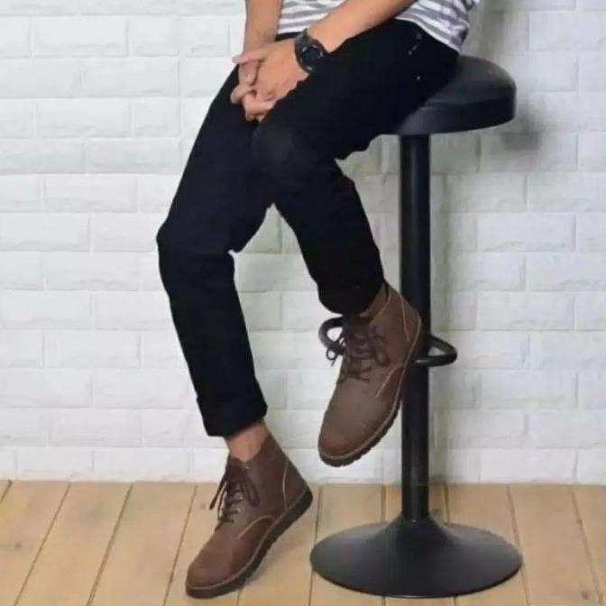 Celana Chino Panjang Pria Slimfit Coklat Tua / Hijau army