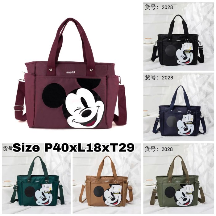 PROMO!!! TAS SELEMPANG WANITA-ANELLO-2028-MICKEY MOUSE TERBARU