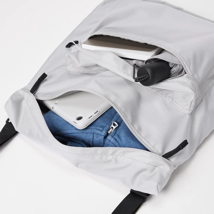 PROMO UNIQLO UNISEX NYLON 2WAY BAG TAS RANSEL TOTE NILON PRIA WANITA MUSTARD TERBARU