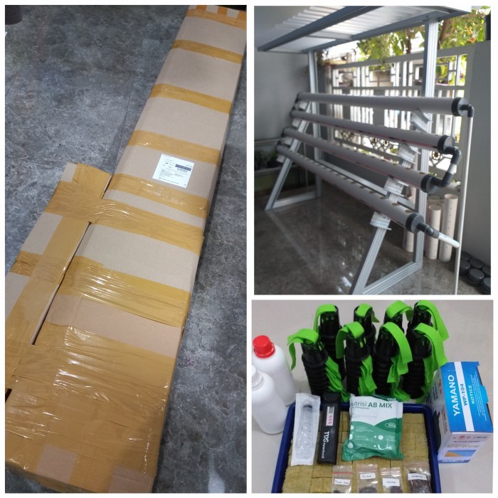 FLASH SALE INSTALASI PIPA HIDROPONIK 2 M 100 LUBANG FULL SET RANGKA BAJA RINGAN TERMURAH