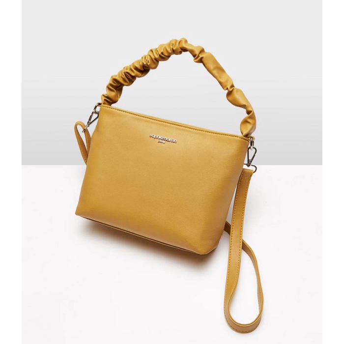 DISKON SPESIAL TAS SELEMPANG WANITA FRISE MINI TOTE MUSTARD ORIGINAL SOPHIE MARTIN TERLARIS