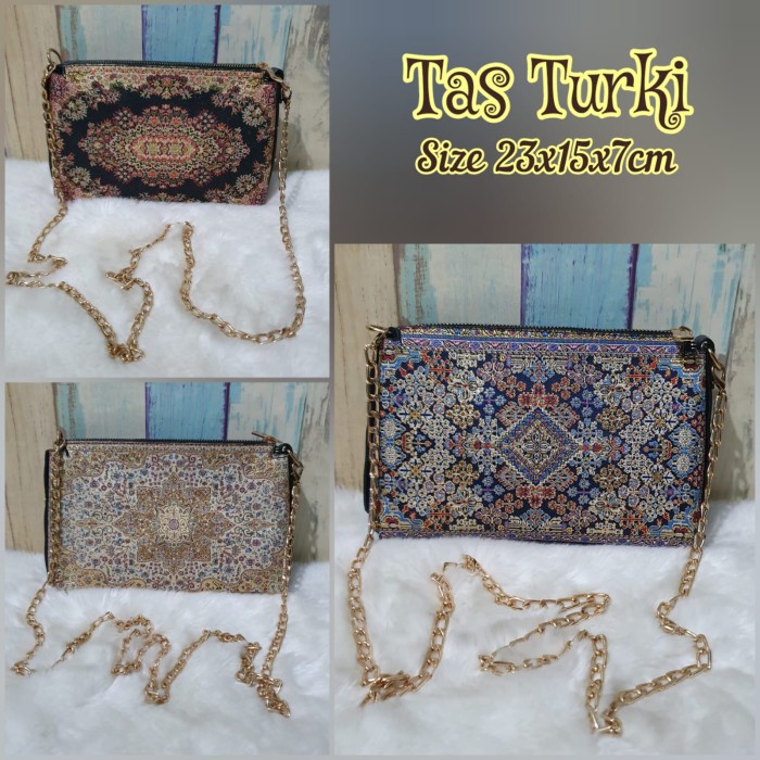 MUST HAVE TAS TURKI TALI RANTAI TAS TURKI WANITA TAS IMPORT TURKI TERLARIS