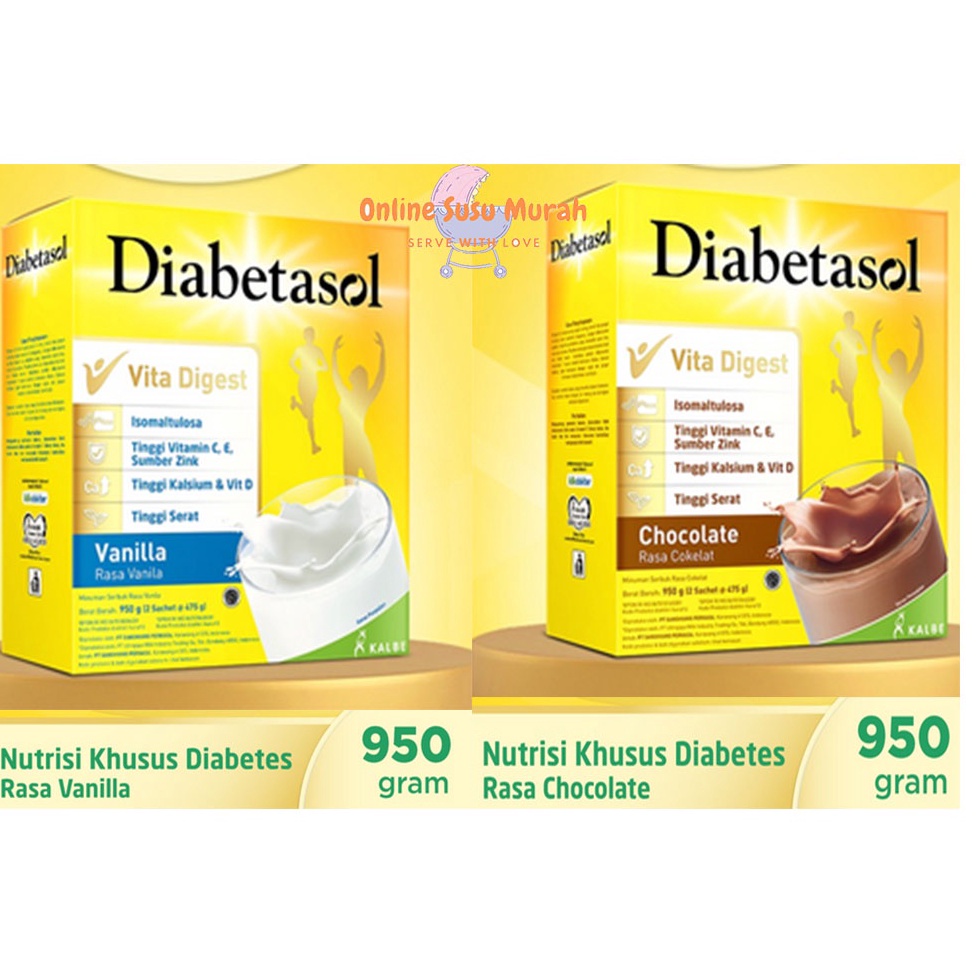 

Ready Stock.. DIABETASOL COKLAT VANILA 950GR AMR