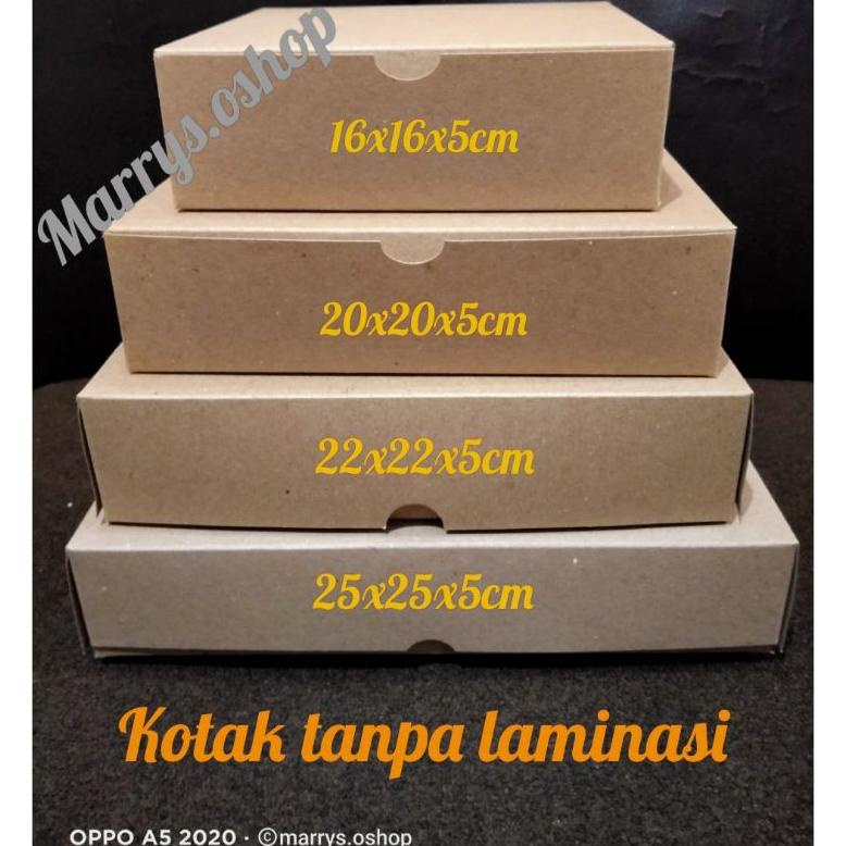 

Terbaru 10Pcs Box Kotak Kraft Coklat Polos2 22 25 Kue Pizza Packing Serbaguna Wxy