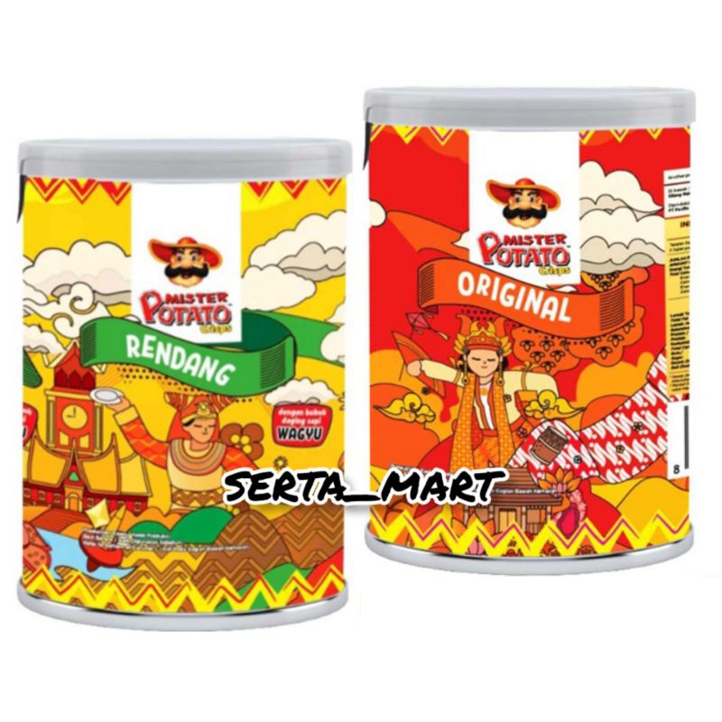 

Mister Potato Crisps 35gr - Mr. Potato Chips Original / Rendang - Keripik Kentang