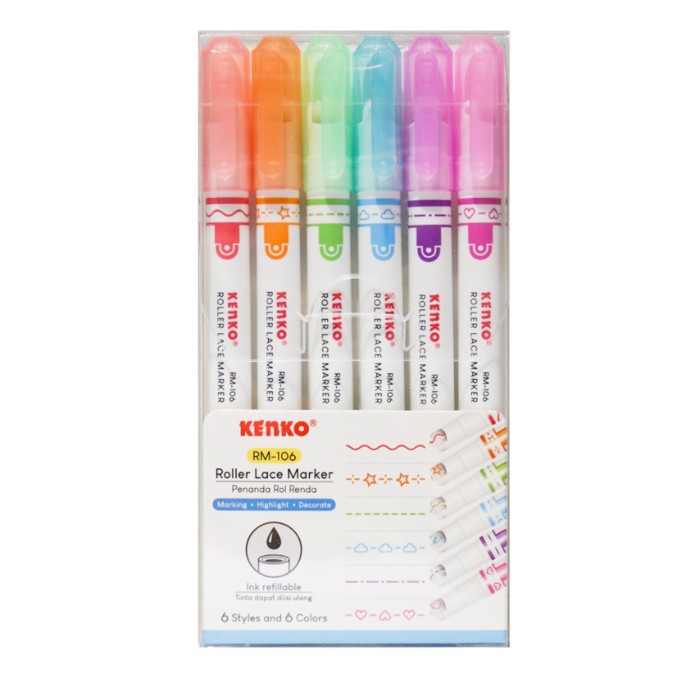 

Bestseller Spidol Rol Renda / Roller Lace Marker Rm-106
