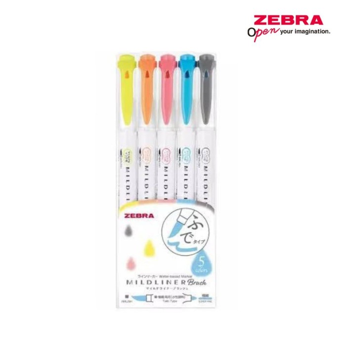 

Bestseller Zebra Mildliner Brush Pen & Marker Double Ended Highlight - N-5C