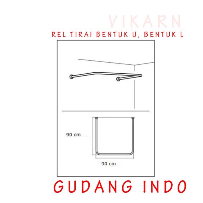MUST HAVE BATANG TIRAI SHOWER BENTUK L U / REL SHOWER REL TIRAI KAMAR MANDI TERLARIS