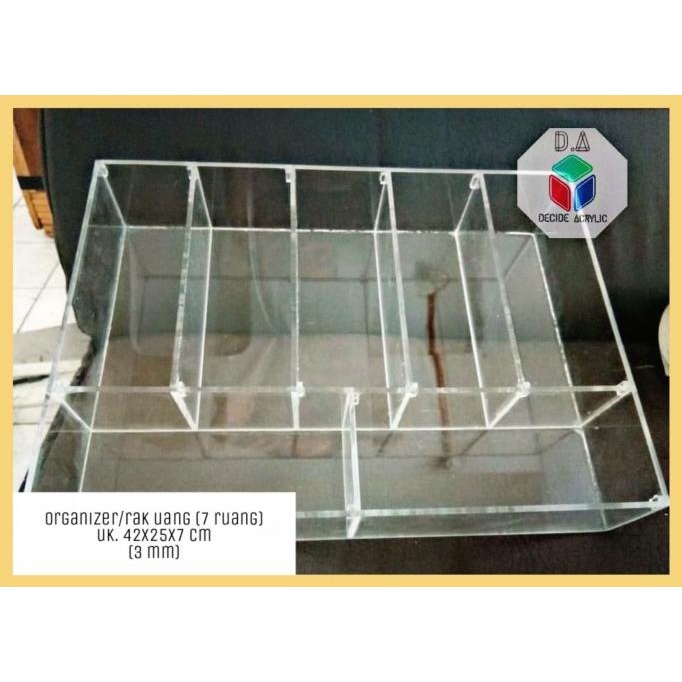 

Rak uang akrilik 3mm 42x25x7