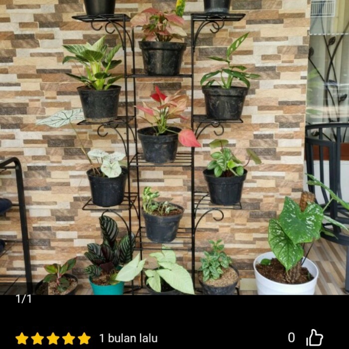 FLASH SALE RAK BUNGA BESI SUSUN BERTINGKAT/STANDING RAK POT BESI 12 SUSUN TERBARU