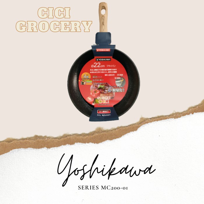

Yoshikawa MC220 uk22CM Frypan Marble Induksi / wajan induksi ghe02