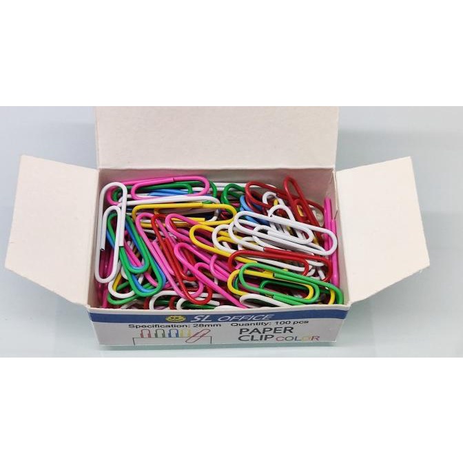 

Paper Clip / Klip Penjepit Kertas Warna SMILE 28 mm