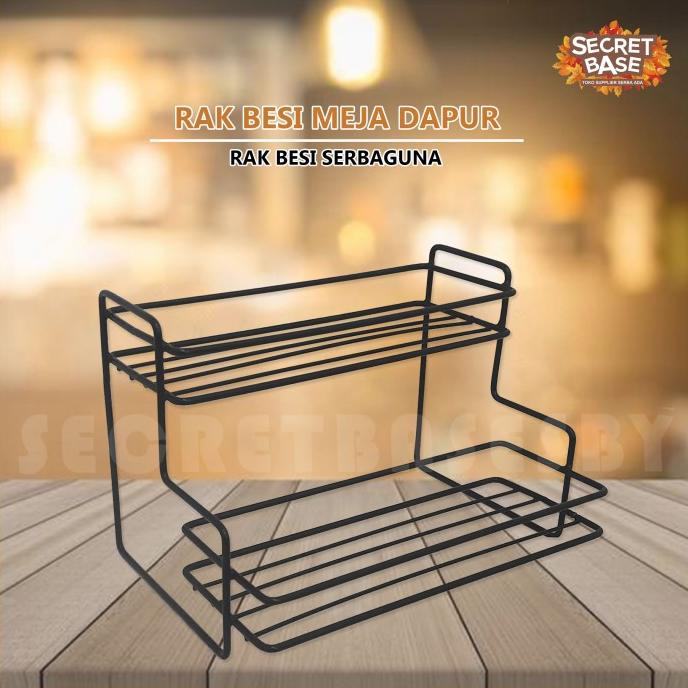 RAK BESI MEJA - Kitchen Set / Rak Bumbu Susun / Rak Besi Serbaguna