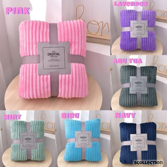 FLASH SALE SELIMUT POLOS SALUR LEMBUT SRH 150X200 TERLARIS