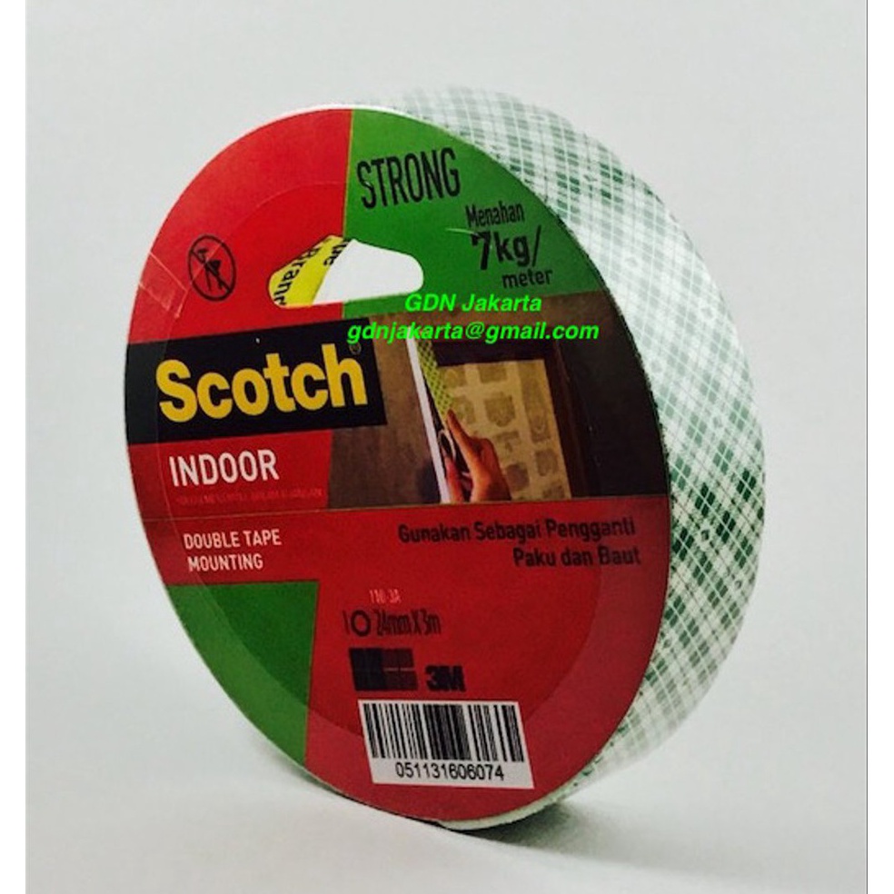 

Modis.. 3M Scotch Double Tape Mounting 110 - 3A , Size 24 mm x 3 meter 46