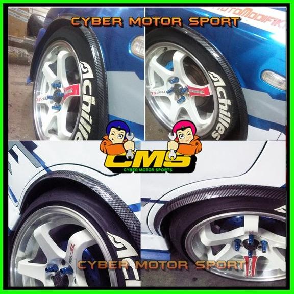 Lips Fender Motif Carbon Universal 4 Set. Lips Spakbor Mobil. List