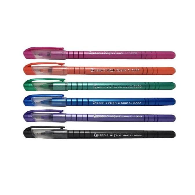 

Pulpen Bolpen Bolpoint Queen's C6000 Murah