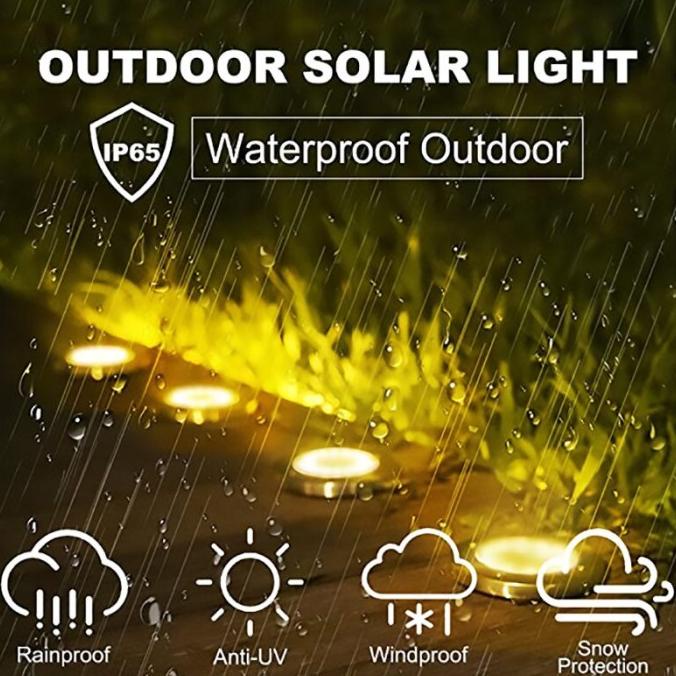 Produk Terbaik] Lampu LED Tanam Solar Panel Outdoor Lampu Hias Tanah Tanam