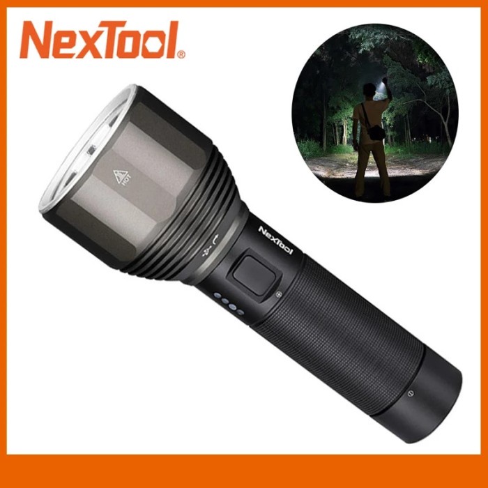 TERBARU Original Mi NexTool Rechargeable Lampu Senter 2000lm 380m 5 Modes IPX7 /SENTER KEPALA/SENTER