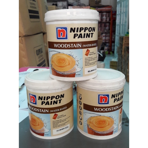 Terlaris Painting Wood Stain ( Water Based ) Nippon Paint 0.9 Liter Wood Stain