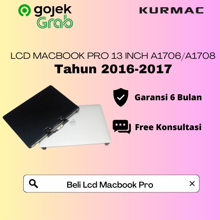 Terlaris Lcdno Lcd A1706 A1708 2016-2017 Macbook Pro 13 Inch Grey