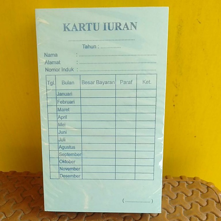 

Modern.. Kartu iuran isi ( 100 Lembar ) 39