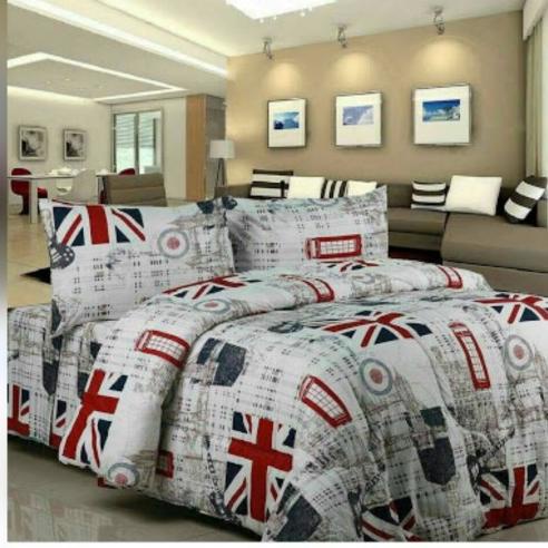 Terbaru Sprei 160X200X30 Katun Esra Morif London Inggris