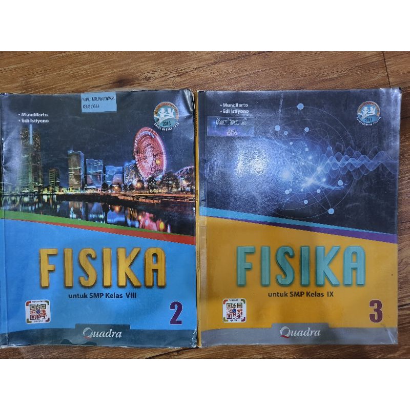 

BUKU PELAJARAN FISIKA QUADRA KELAS VIII /IX KLS 8 / 9 KURIKULUM 2013 MUNDILARTO / EDI ISTIYONO BEKAS PRELOVED