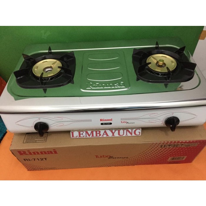RINNAI RI-712T Kompor Gas Dua Tungku Turbo Burner
