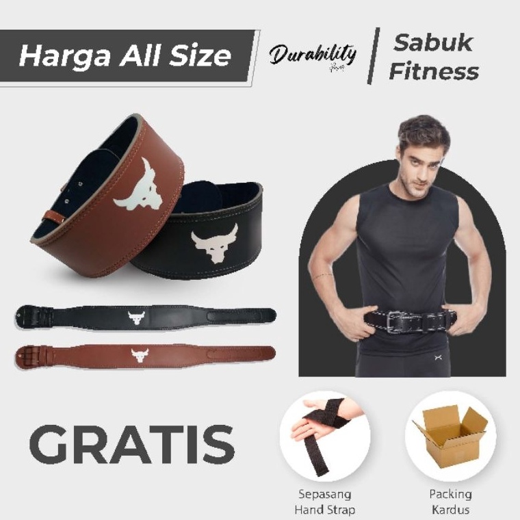 Laris SABUK GYM  FITNESS - BAHAN SEMI KULIT - (DurabilityPower) 59