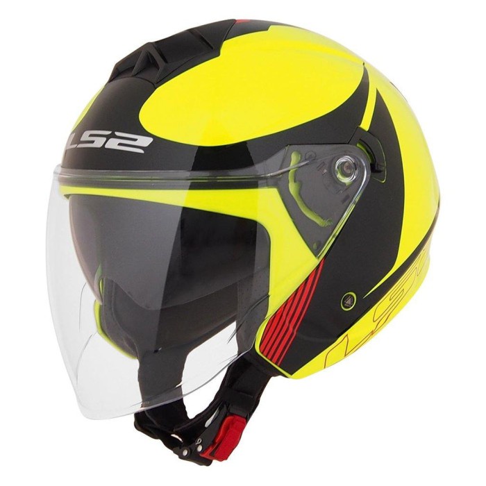 HELM LS2 OF573 TWISTER OPEN FACE HELMET YELLOW