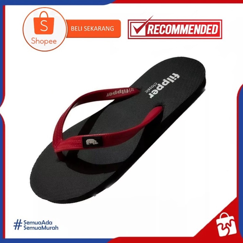 txaa -22 Sandal Fipper Classic Merah Original - Sendal Jepit Flipper Pria Wanita Import FWN