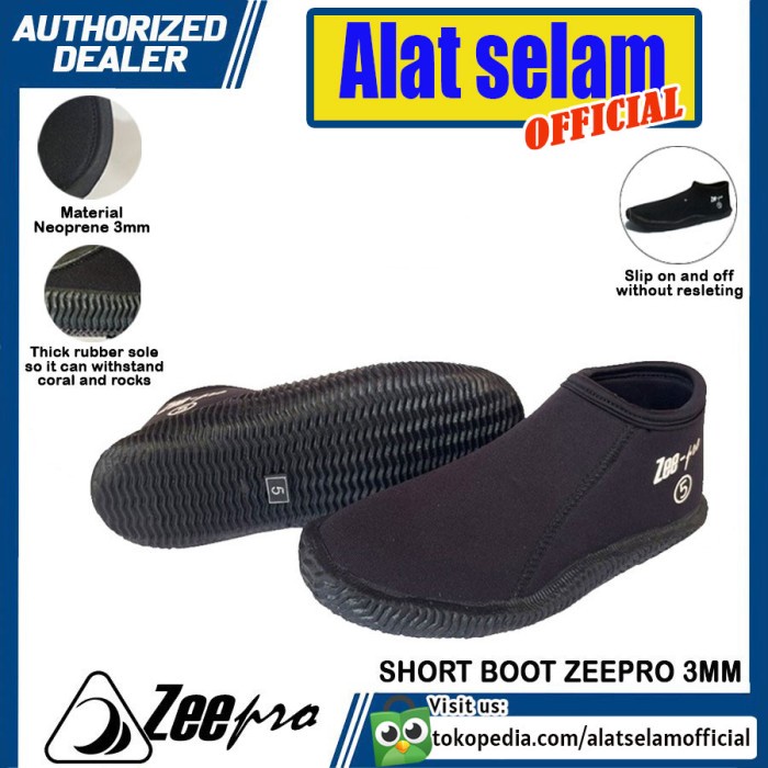 Short Boot Scuba Diving Zeepro Booties 3mm Sepatu Karang Selam Pendek