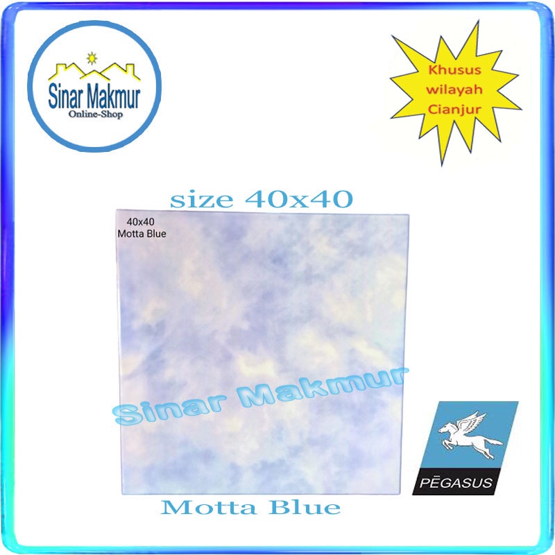 Keramik Lantai 40x40 Motta Blue (PEGASUS)