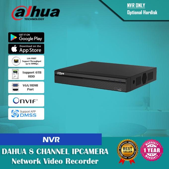 NVR Dahua 8 Channel Support Bardi IPCamera/ONVIF IPCamera