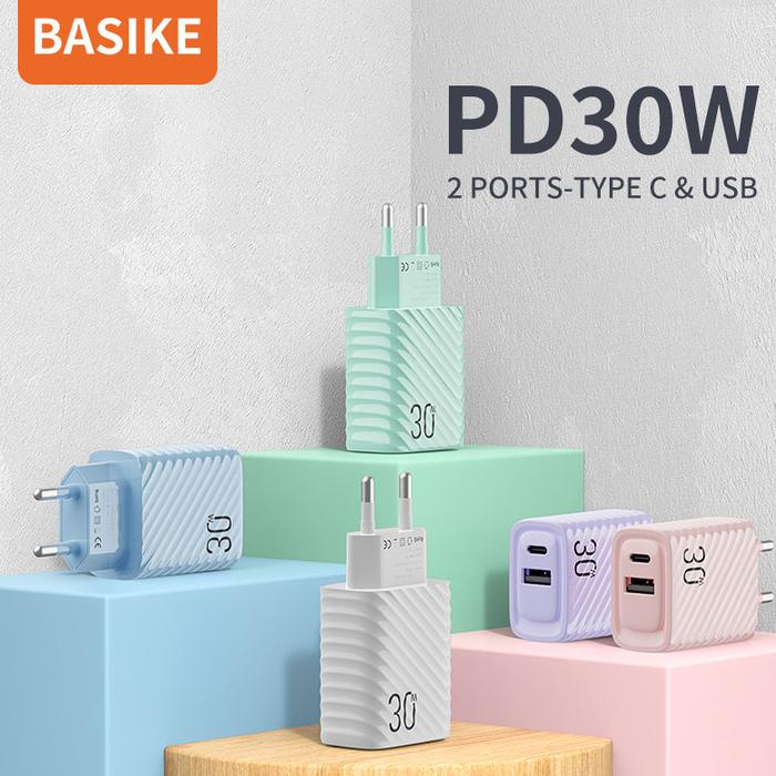 Terbaru Basike Kepala Charger Fast Charging 30W Oppo Samsung Xiaomi Vivo Mobil Original Quick Charge