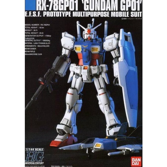 Bandai HG HGUC 1/144 RX-78 GP01 Gundam Zephyranthes GP 01