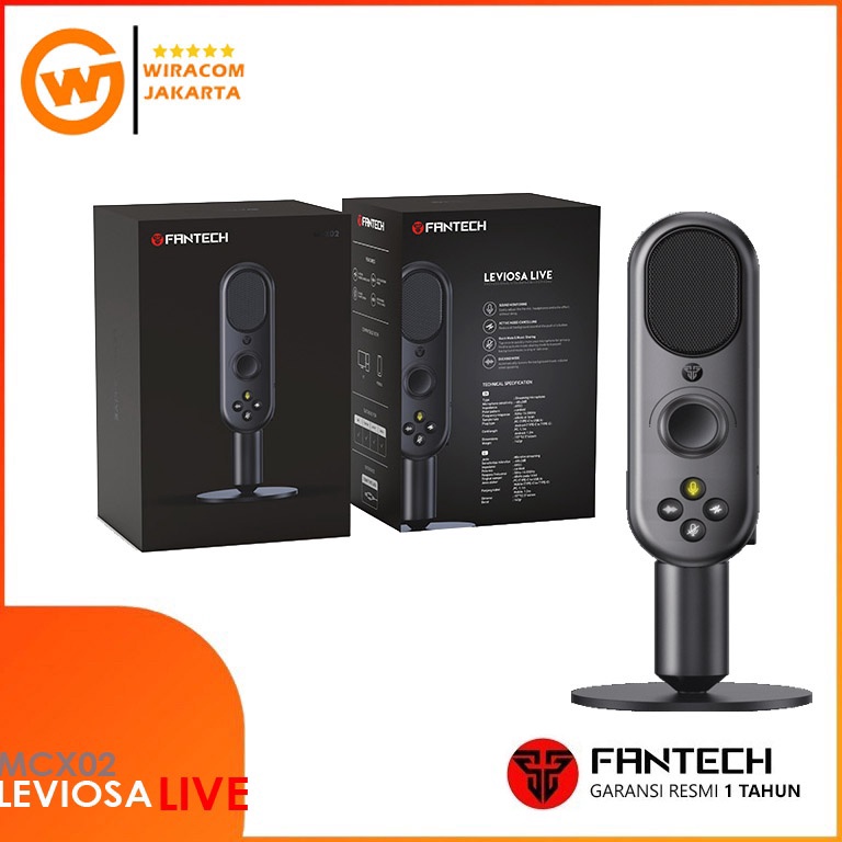 Baru Fantech LEVIOSA LIVE MCX02 Dynamic Microphone USB for PC/Mobile/Laptop ZYD