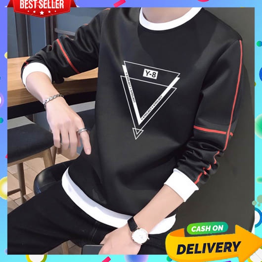 Kaos Pria Dewasa Terbaru 2023 Distro Lengan Panjang Pendek Tshirts Branded Laki2 V Neck Motif Switer