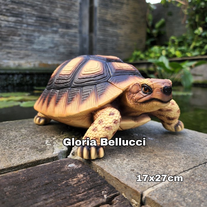 HOT SALE PATUNG PAJANGAN KURA2 SULCATA TORTOISE TURTLE KURA KURA DEKORASI KOLAM TERMURAH